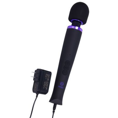 Черный жезловый вибромассажёр Merci Power Wand от Doc Johnson