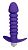 Фиолетовая анальная вибровтулка-елочка с ограничителем - 11,5 см. от Bior toys