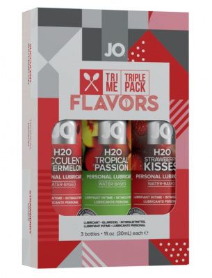 Подарочный набор ароматизированных лубрикантов Tri-Me Triple Pack Flavors от System JO