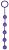Фиолетовая анальная цепочка с металлическими шариками - 25 см. от Bior toys