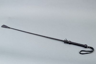 Плетёный длинный стек с наконечником-хлопушкой - 85 см. от Подиум