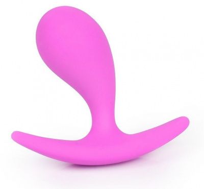 Розовая анальная втулка с ограничителем - 5,5 см. от Bior toys
