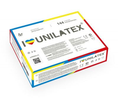 Разноцветные ароматизированные презервативы Unilatex Multifruits - 144 шт. от Unilatex