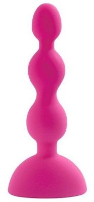 Розовый анальный вибростимулятор Anal Beads S - 14,5 см.  от Howells