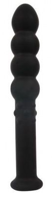 Черный анальный стимулятор-елочка - 20 см. от Bior toys