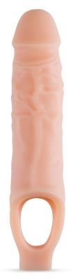 Телесный реалистичный фаллоудлинитель 9 Inch Silicone Cock Sheath Penis Extender - 22,86 см. от Blush Novelties