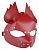 Красная кожаная маска  Белочка  от Sitabella
