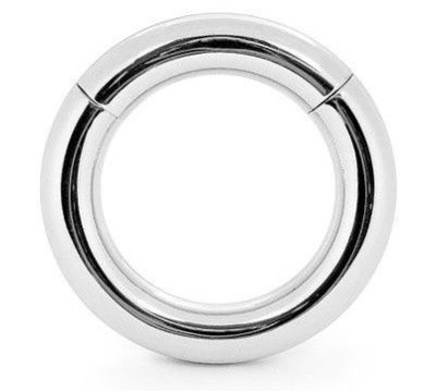 Серебристое малое эрекционное кольцо на магнитах от Bior toys