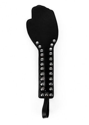Черная шлепалка-рука с металлическими заклепками - 29 см. от Bior toys