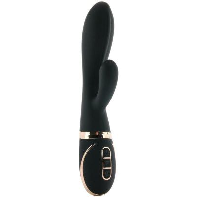 Черный вибратор-кролик Dual Stim Rabbit Vibrator от Fredericks Of Hollywood