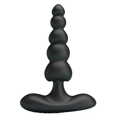 Черный анальный вибростимулятор Corban - 12 см. от Baile