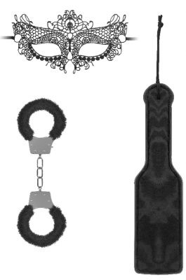 Черный игровой набор Introductory Bondage Kit №4 от Shots Media BV