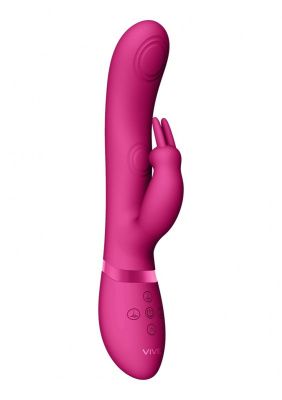 Розовый вибромассажер May Pulse-Wave   C-spot   G-Spot Rabbit - 22 см. от Shots Media BV