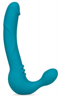Бирюзовый безремневой страпон Luna Strapless Silicone Dildo - 22,86 см. от Blush Novelties