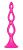 Розовая анальная елочка Silicone Triple Probe - 14,5 см. от California Exotic Novelties