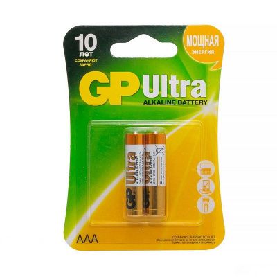 Батарейки GP Ultra Alkaline 24А AАA/LR03 24AU-CR2 - 2 шт. от Элементы питания
