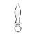 Металлический плаг с кольцом Stainless Steel Metal Tapered Butt Plug With Loop Hardware - 10 см. от BlueLine