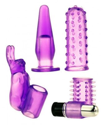 Фиолетовый вибронабор Foreplay Couples Kit от Me You Us