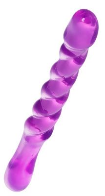 Фиолетовый двусторонний фаллоимитатор Tanza - 27,5 см. от A-toys
