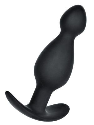 Черная анальная пробка с ограничителем - 11,5 см. от A-toys
