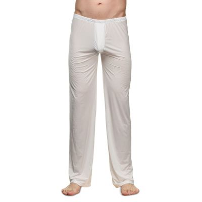 Белые полупрозрачные мужские брюки от La Blinque