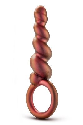 Коричневый анальный стимулятор Spiral Loop Copper Anal Plug - 13,3 см. от Blush Novelties