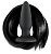 Чёрная анальная пробка с черным хвостом Filly Tails Black от NS Novelties