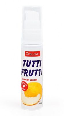 Гель-смазка Tutti-frutti со вкусом сочной дыни - 30 гр. от Биоритм