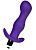 Фиолетовая изогнутая анальная вибропробка - 12,9 см. от A-toys