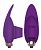 Фиолетовый вибростимулятор с петелькой под палец - 8 см. от Bior toys
