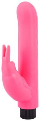 Розовый вибромассажер с клиторальным отростком G Rabbit - 15 см. от Seven Creations