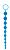 Синяя анальная цепочка с кольцом ORIENTAL JELLY BUTT BEADS - 26,6 см. от NMC