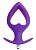 Фиолетовая вибровтулка-сердечко с ограничителем - 10,5 см. от Bior toys