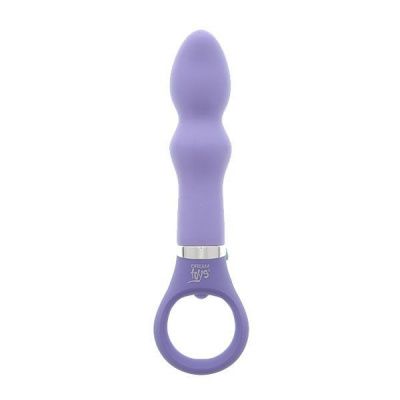 Фиолетовый анальный вибратор GOOD VIBES RING-G RIBBED - 15,5 см. от Dream Toys