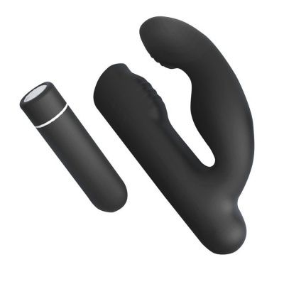 Черный вибромассажер Gladiator - 10,7 см. от S-HANDE