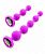 Набор из 2 лиловых анальных цепочек с кристаллами в основании от Pink Vibe