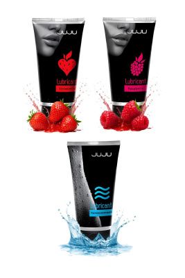 Набор из 3 лубрикантов JUJU (увлажняющий, клубника, малина) от JuJu