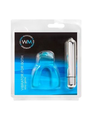 Голубая капа с вибропулей для оральных ласк от Erowoman-Eroman