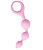 Нежно-розовая анальная цепочка Anal Chain с ручкой-кольцом от Vandersex