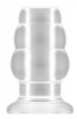 Прозрачная анальная пробка с тоннелем №49 Small Hollow Tunnel Butt Plug 3 Inch - 7,7 см. от Shots Media BV