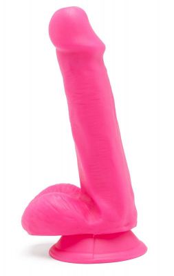 Розовый фаллоимитатор Happy Dicks Dildo 6 inch Balls - 15,2 см. от Toy Joy