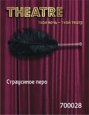 Чёрное страусовое пёрышко  от ToyFa