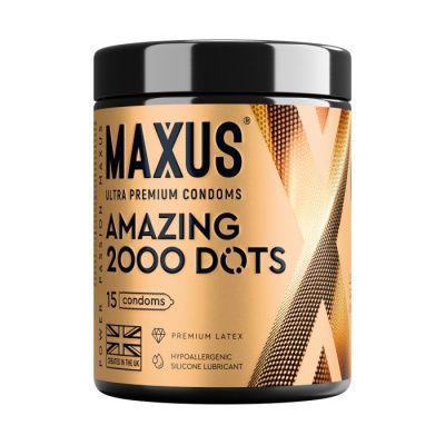 Точечные презервативы MAXUS 2000 Amazing Dots с железным кейсом - 15 шт. от Maxus