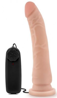 Телесный вибратор 8.5 Inch Vibrating Realistic Cock With Suction Cup - 21,6 см. от Blush Novelties