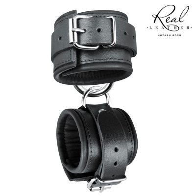 Черные широкие кожаные наручники от Bior toys