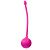Розовый металлический шарик с хвостиком в силиконовой оболочке от Erokay