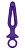 Фиолетовая силиконовая пробка с прорезью Silicone Groove Probe - 10,25 см. от California Exotic Novelties