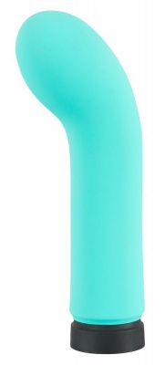 Бирюзовый мини-вибратор с загнутой головкой Power Vibe Curvy - 12 см. от Orion