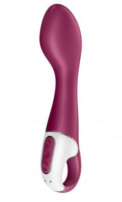 Малиновый вибромассажер Hot Spot для стимуляции точки G - 21 см. от Satisfyer
