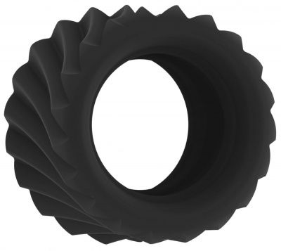 Черное эрекционное кольцо SONO №40 от Shots Media BV